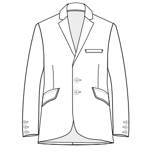 Fashion sewing patterns for MEN Jackets Tailor Blazer 3021